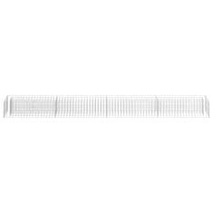 Vidaxl Visoka greda gabion pocinkano jeklo 360x30x30 cm