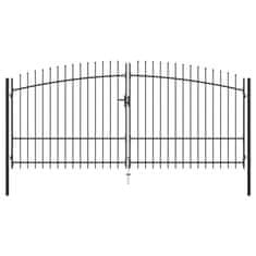 Greatstore Dvojna vrata za ograjo koničasta 400x225 cm