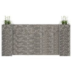 Greatstore Korito za rastline gabion H-oblike jeklo 260x40x120 cm