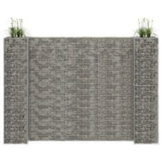 Vidaxl Korito za rastline gabion H-oblike jeklo 260x40x180 cm