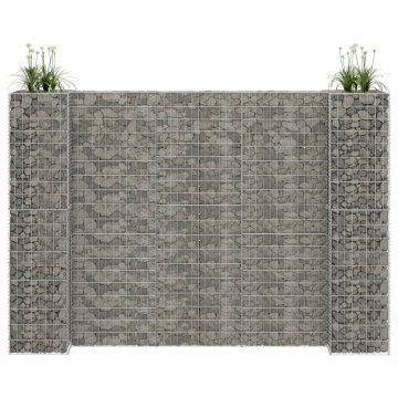 Vidaxl Korito za rastline gabion H-oblike jeklo 260x40x180 cm