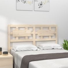 Vidaxl Posteljno vzglavje 125,5x4x100 cm trdna borovina