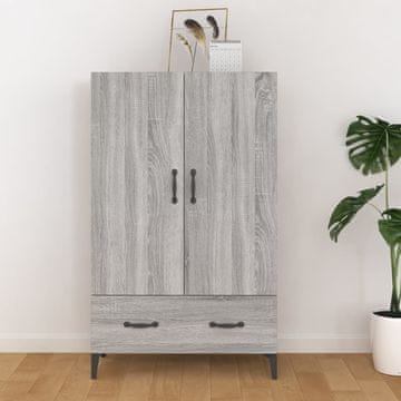 Vidaxl vidaXL Omarica, siva, hrast sonoma, 70x31x115 cm, material na osnovi lesa