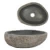 Vidaxl vidaXL Umivalnik iz rečnega kamna, ovalen, (29-38) x (24-31) cm