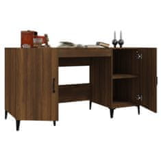 Vidaxl Pisalna miza rjav hrast 140x50x75 cm inženirski les