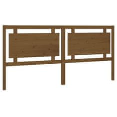 Vidaxl Posteljno vzglavje medeno rjavo 205,5x4x100 cm trdna borovina
