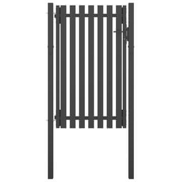 Vidaxl Vrtna ograja vrata iz jekla 100x150 cm antracitna