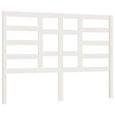 Vidaxl Posteljno vzglavje belo 146x4x104 cm trdna borovina