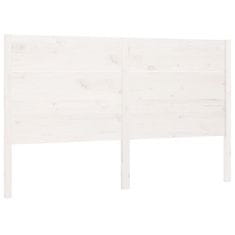 Vidaxl Vzglavna belo 126x4x100 cm trdna borovina