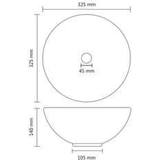 Vidaxl Razkošen umivalnik okrogel mat svetlo moder 32,5x14cm keramičen