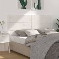 Vidaxl Vzglavna belo 126x4x100 cm trdna borovina