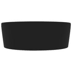 Vidaxl Razkošen umivalnik mat črn 36x13 cm keramičen