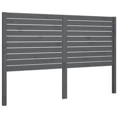Vidaxl Posteljno vzglavje sivo 206x4x100 cm trdna borovina