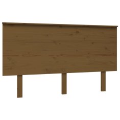Vidaxl Posteljno vzglavje medeno rjavo 139x6x82,5 cm trdna borovina