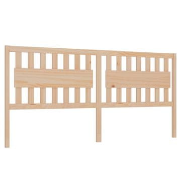 Vidaxl Posteljno vzglavje 205,5x4x100 cm trdna borovina