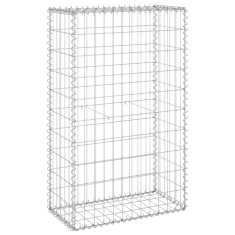 Vidaxl Gabionska stena s pokrovi iz pocinkanega jekla 60x30x100 cm