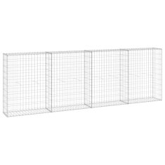 Vidaxl Gabionska stena s pokrovi iz pocinkanega jekla 300x30x100 cm