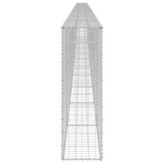 Vidaxl Gabionska stena s pokrovi iz pocinkanega jekla 900x30x100 cm