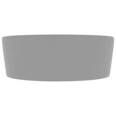 Vidaxl Razkošen umivalnik mat svetlo siv 36x13 cm keramičen
