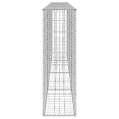 Vidaxl Gabionska stena s pokrovi iz pocinkanega jekla 300x30x100 cm