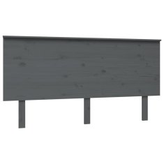 Vidaxl Posteljno vzglavje sivo 154x6x82,5 cm trdna borovina
