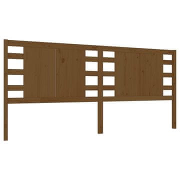 Vidaxl Vzglavna medeno rjavo 126x4x100 cm trdna borovina