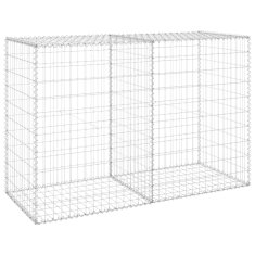 Vidaxl Gabionska stena s pokrovi iz pocinkanega jekla 150x60x100 cm
