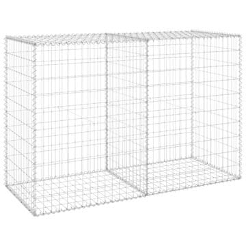 Vidaxl Gabionska stena s pokrovi iz pocinkanega jekla 150x60x100 cm