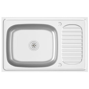 Vidaxl Kuhinjsko pomivalno korito z odcejalnikom 800x500x155 mm