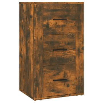 Vidaxl Komoda dimljeni hrast 40x33x70 cm inženirski les