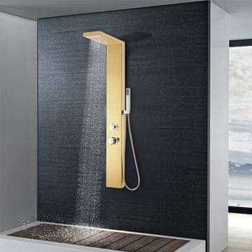 Vidaxl vidaXL Tuš panel 201 nerjaveče jeklo zlat