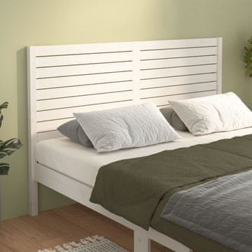 Vidaxl vidaXL Vzglavje postelje belo 126x4x100 cm masivni borov les