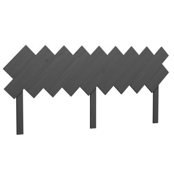 Vidaxl Posteljno vzglavje sivo 178x3x80,5 cm trdna borovina