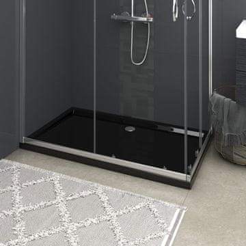 Vidaxl vidaXL Pravokotna tuš kad ABS črna 70x120 cm
