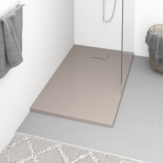 Vidaxl Kad za tuš SMC rjava 120x70 cm