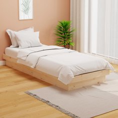 Vidaxl Posteljni okvir iz trdnega lesa 75x190 cm 2FT6