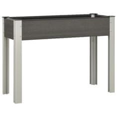 Vidaxl Visoka greda 100x40x75 cm WPC siva