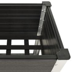Vidaxl Visoka greda s polico 200x50x90 cm WPC siva