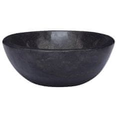 Vidaxl Umivalnik črn 53x40x15 cm marmor