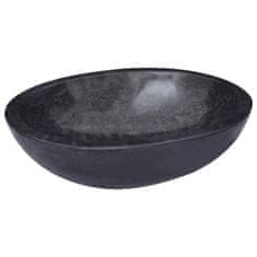 Vidaxl Umivalnik črn 53x40x15 cm marmor