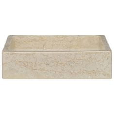 Vidaxl Umivalnik krem 40x40x10 cm marmor