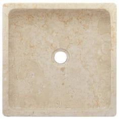 Vidaxl Umivalnik krem 40x40x10 cm marmor