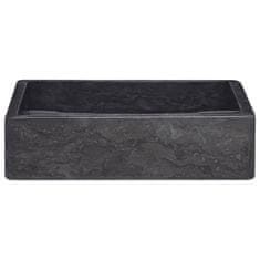 shumee Umivalnik črn 40x40x10 cm marmor
