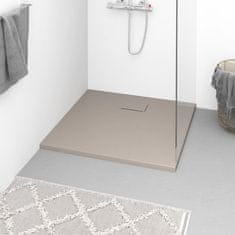 Vidaxl Kad za tuš SMC rjava 90x80 cm
