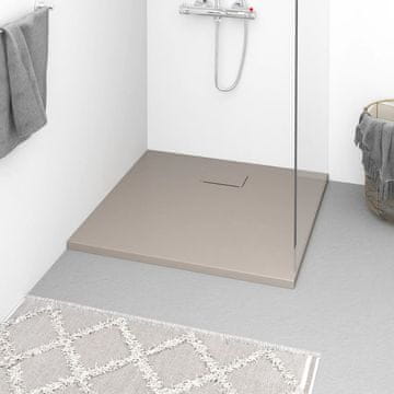 Vidaxl vidaXL Tuš kad, SMC, rjava, 90 x 80 cm