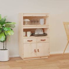 Vidaxl Visoka omara 67x40x108,5 cm trdna borovina