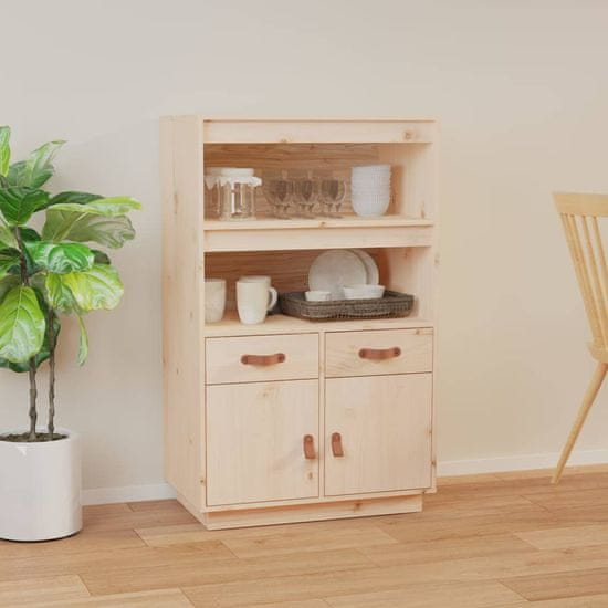 Vidaxl Visoka omara 67x40x108,5 cm trdna borovina