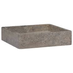 Vidaxl Umivalnik siv 40x40x10 cm marmor