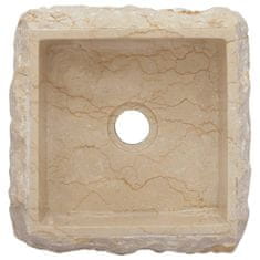 Vidaxl Umivalnik krem 30x30x13 cm marmor