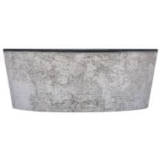 Vidaxl Umivalnik črn Ø40x15 cm marmor